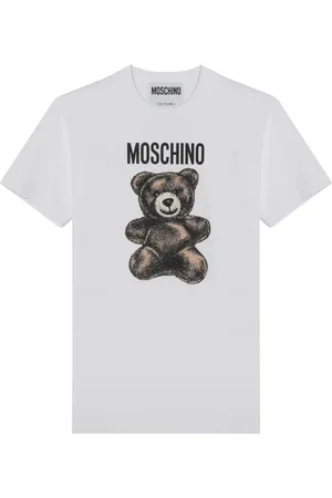 Moschino Tops, Dames, Wit, M, Korte mouwen ronde hals T-shirt