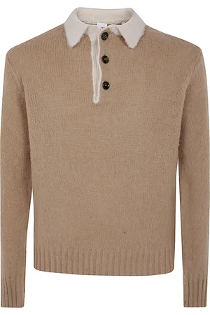Aspesi Tops, Heren, Bruin, L, Contrast Polo Shirt