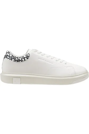 Armani Exchange Schoenen, Heren, Wit, 39 EU, Leer, Leren Herenschoenen Herfst/Winter Collectie