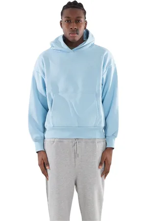 Garment Workshop Sweatshirts & Hoodies, Heren, Blauw, L, Boxy Hoodie in Double Layer Stijl