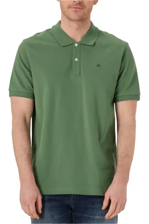 Scotch&Soda Tops, Heren, Groen, S, Logo Pique Polo voor Heren