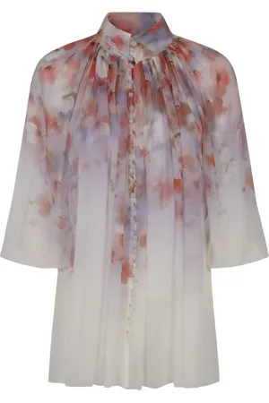 ZIMMERMANN Blouses & Shirts, Dames, Veelkleurig, S, Crush Smock Blouse