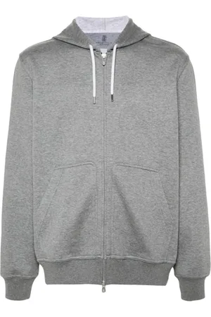 Brunello Cucinelli Sweatshirts & Hoodies, Dames, Grijs, L, Hoodie Sweatshirt voor Stijlvol Comfort