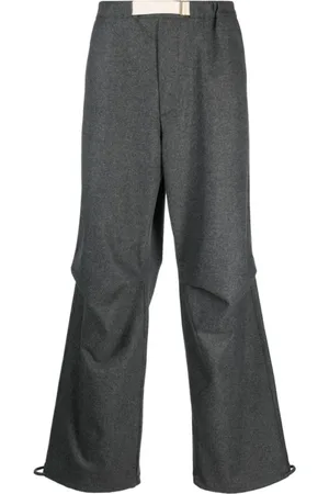 DARKPARK Broeken, Heren, Grijs, L, Wol, Grijze Virgin Wool Track Pants