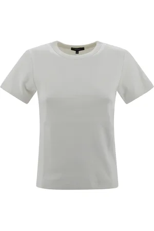 Soeur Tops, Dames, Wit, S, Katoen, Katoenen Crew Neck T-shirt Wit