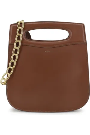 Soeur Tassen, Dames, Bruin, ONE Size, Bruine Leren Schoudertas met Kettingriem