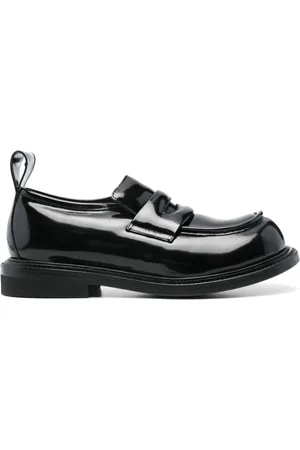 Moschino Schoenen, Heren, Zwart, 42 EU, Zwarte Penny Slot Moc Stitching Schoenen
