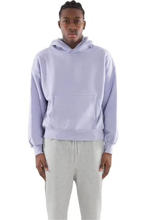 Garment Workshop Sweatshirts & Hoodies, Heren, Paars, L, Boxy Hoodie met Dubbellaags Stijl