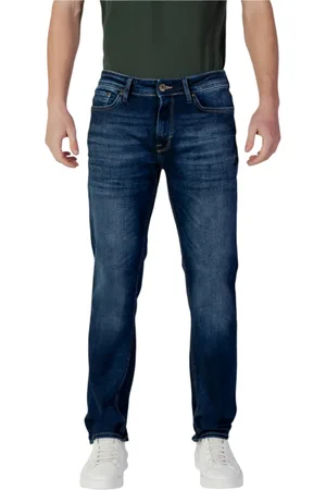 JACK & JONES Jeans, Heren, Blauw, W36 L32, Katoen, Lente/Zomer Losse Jeans Collectie