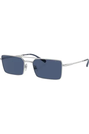 vogue Accessoires, unisex, Grijs, 55 MM, Rechthoekige zonnebril met dubbele brug