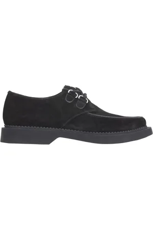 Saint Laurent Schoenen, Dames, Zwart, 38 EU, Leer, Suede Derbies Veterschoenen Vrouwen