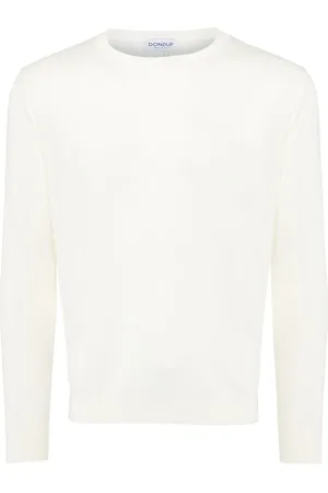 Dondup Truien, Heren, Wit, L, Stijlvolle Gebreide Top