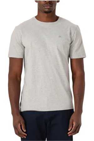 Scotch&Soda Tops, Heren, Grijs, L, Grijze Logo T-shirt voor heren