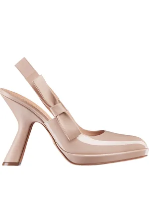 Dior Schoenen, Dames, , 38 EU, Leer, Sweet-D Slingback Pumps met Strik Detail