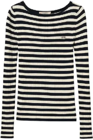 Twin-Set Truien, Dames, Veelkleurig, L, Gestreepte longsleeve top