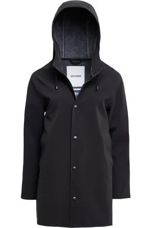 Stutterheim Jassen, unisex, Zwart, XS, Matte Regenjas met Dubbel Gelaste Naden