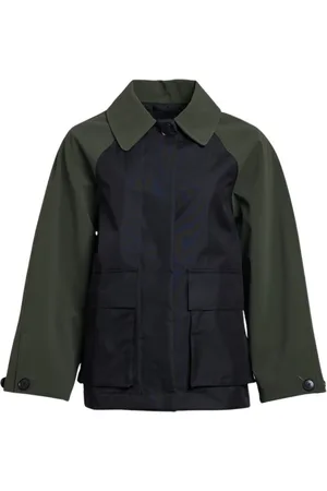 Stutterheim Jassen, Dames, Zwart, XS, Nylon, Varsity-Style Patch Regenjas