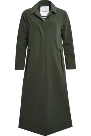 Stutterheim Jassen, Dames, Groen, 2Xl, Matte Lange Regenjas voor Vrouwen