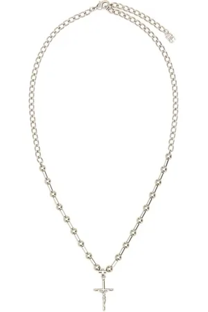 Dolce & Gabbana Accessoires, Heren, Grijs, ONE Size, Zilveren Metalen Ketting