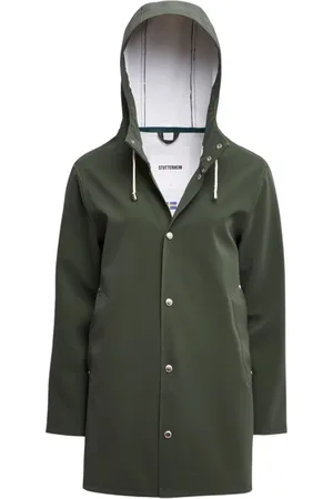 Stutterheim Jassen, unisex, Groen, S, Mat Waterdichte Regenjas