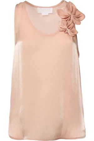 GENNY Tops, Dames, Roze, S, Polyester, Orchidee Versierde Roze Top