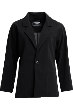 Stutterheim Jassen, unisex, Zwart, XL, Leer, Waterdichte Matte Blazer
