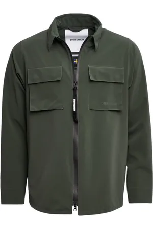 Stutterheim Jassen, Heren, Groen, S, Waterdicht Mat Overshirt