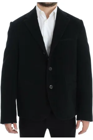 Dolce & Gabbana Jassen, Heren, Zwart, M, Katoen, Zwarte Manchester Martini Blazer Jas