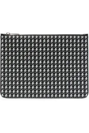 Neil Barrett Tassen, Heren, Zwart, ONE Size, Zwarte ritstas