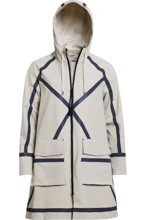Stutterheim Jassen, Dames, , L, Lichtgewicht A-Lijn Regenjas met Tape Strepen
