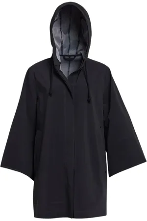 Stutterheim Jassen, Dames, Zwart, L, Katoen, Matte Regenjas met Klok Mouwen