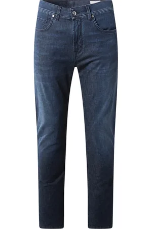 Baldessarini Jeans, Heren, Blauw, W32 L32, Katoen, Donkerblauwe Gebruikte Whisker Jeans Regular Fit