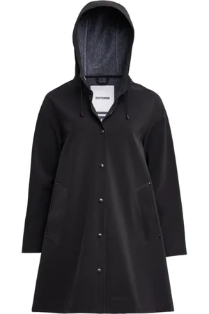 Stutterheim Jassen, Dames, Zwart, XL, A-lijn Waterdichte Regenjas voor Vrouwen