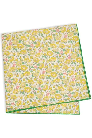 BONPOINT Accessoires, Dames, Veelkleurig, ONE Size, Sjaal met bloemenprint en gele rand
