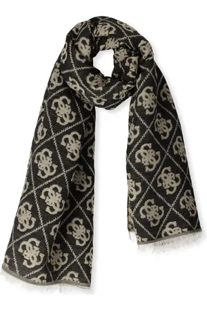 Guess Accessoires, Dames, Zwart, ONE Size, Wol, Chique Jacquard Sjaal Orlina