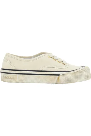 Bally Schoenen, Dames, , 38 EU, Leer, Leren sneakers met reliëflogo-detail