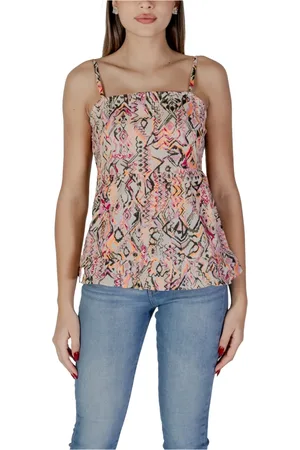 B YOUNG Tops, Dames, Roze, S, Katoen, Roze Katoenen Tanktop Vierkante Halslijn