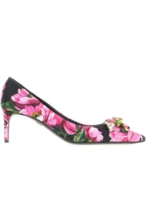 Dolce & Gabbana Schoenen, Dames, Veelkleurig, 41 EU, Bloemenprint Pumps