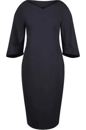 Annette Görtz Kleedjes, Dames, Zwart, M, Katoen, Elegante Zwarte Berna Jurk