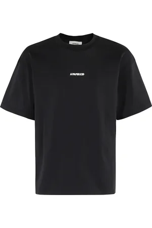 A PAPER KID Tops, Heren, Zwart, L, Katoen, Casual Katoenen T-Shirt