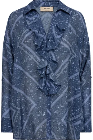 Mos Mosh Blouses & Shirts, Dames, Blauw, M, Jelena Boarda Shirt