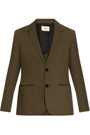 Ami Jassen, Heren, Groen, S, Wol, wollen blazer