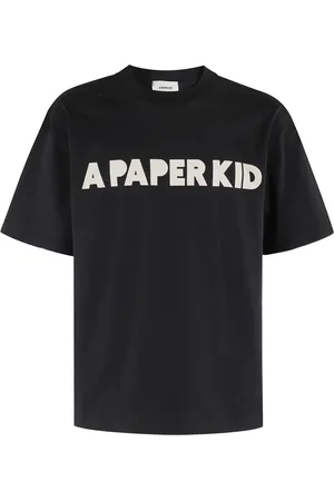 A PAPER KID Tops, Heren, Zwart, XL, Katoen, Casual Katoenen T-shirt