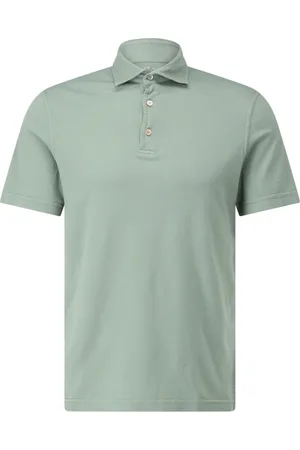 FEDELI Tops, Heren, Groen, 2Xl, Katoen, Jersey Polo Shirt