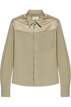 Ami Blouses & Shirts, Dames, Groen, 3Xs, Overhemd met zak