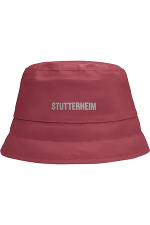 Stutterheim Accessoires, Dames, Rood, XS, Gewatteerde Waterdichte Bucket Hoed