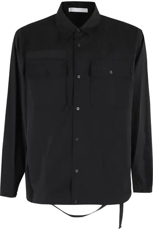 Helmut Lang Overhemden, Heren, Zwart, M, Klassieke Uniform Shirt voor Dagelijks Gebruik