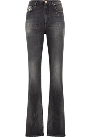 Roberto Cavalli Jeans, Dames, Zwart, S, Katoen, Patchwork Straight-Leg Jeans met Dierenprint