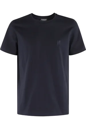Dondup Tops, Heren, Blauw, S, Katoen, Jersey Logo T-Shirt