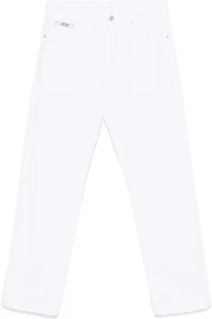 Moschino Broeken, Heren, Wit, L, Witte Knoopsluiting Jeans